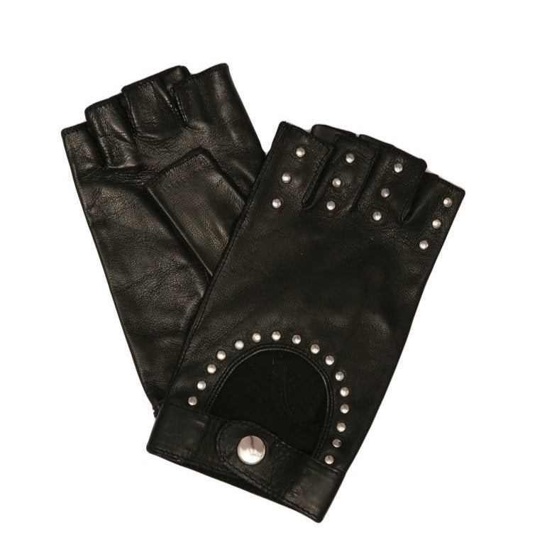 Arianna - Italian Ladies Cut out Stud leather Glove